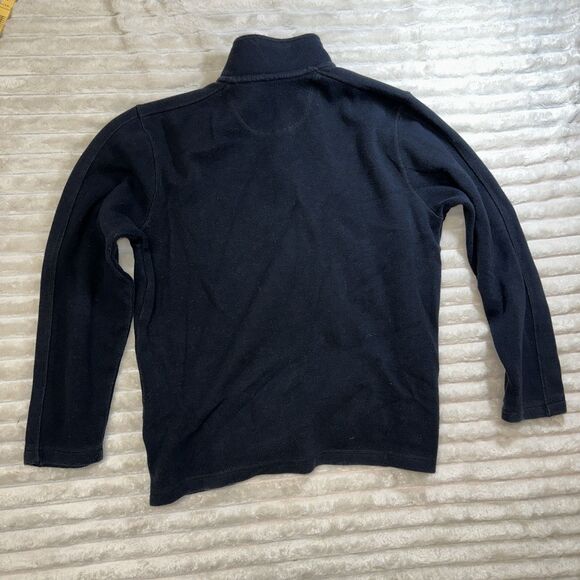 Eddie Bauer Mens Black Quarter Zip Long Sleeve Sweater Size Medium - Picture 8 of 8